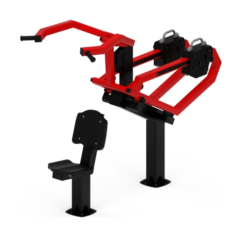 Тяга верхняя с переменной нагрузкой (красный) - Уличный тренажер - СТ 036-11 фото 5