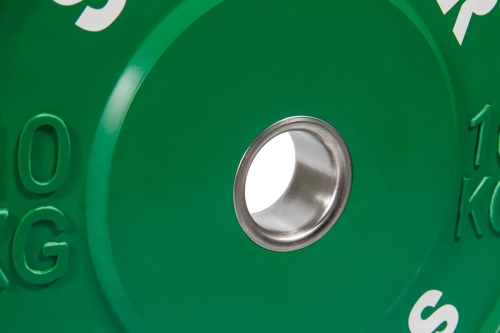 Каучуковый тренировочный диск 10 кг (зеленый) фото 3