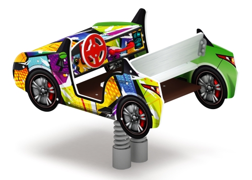 Кабриолет - Качалка на пружине двухместная машинка - ИО 23.03.02-02.И1