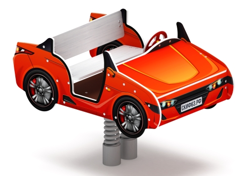 Кабриолет - Качалка на пружине двухместная машинка - ИО 23.03.02-01 фото 4