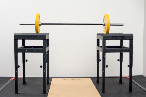 Тяжелоатлетические плинты для штанги с регулировкой по высоте 85-115 см (пара) фото 3