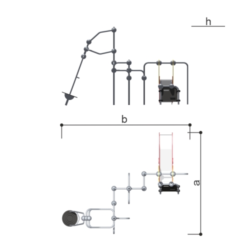 Romana Детский спортивно-игровой комплекс с горкой серия "Сфера" Romana 057.07.00 фото 2