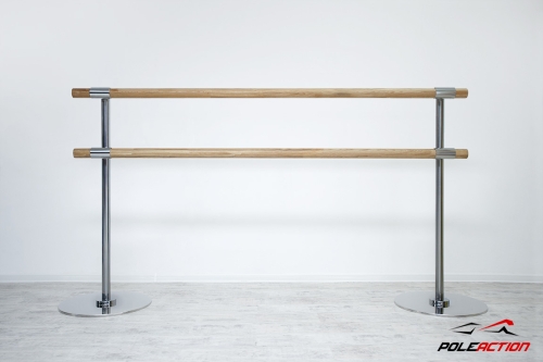 2-х уровневый мобильный (переносной) хореографический станок «Элегант» (нерж. сталь)