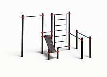 Комплекс из брусьев, турника, шведской стенки и наклонной лавки для пресса (PAW-60)