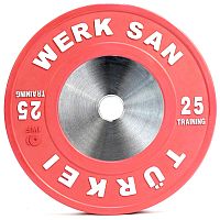 Диск тренировочный 25 кг WERK SAN (сертификат IWF)