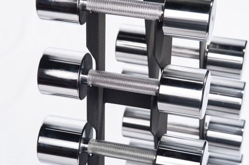 Хромированный гантельный ряд 1-10 кг фото 4