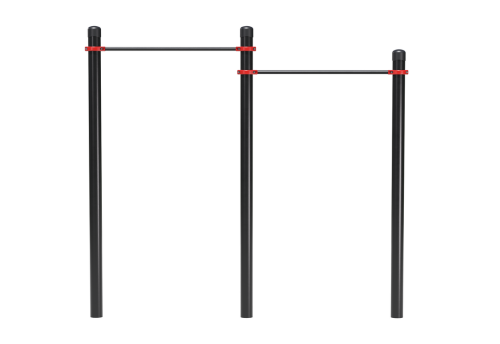 Перекладины стационарные разноуровневые (для выполнения испытания (теста) ГТО «Подтягивание из виса фото 2