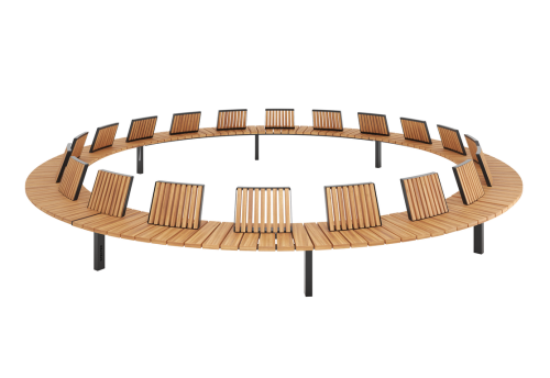 Скамья уличная "Мальта" круглая со спинкой фото 2