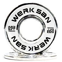Диск стальной тренировочный 0,5 кг WERK SAN  (сертификат IWF)