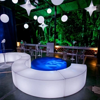 Светящаяся скамейка Snake 122х49х50 (Белая)