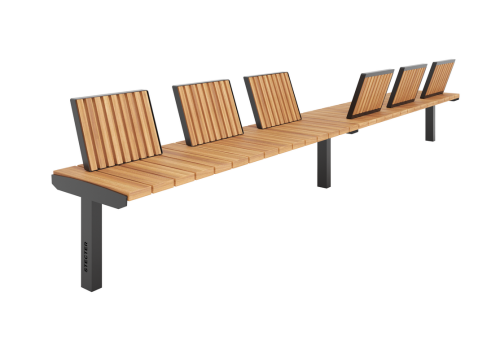 Скамья уличная «Мальта» прямая со спинкой фото 2