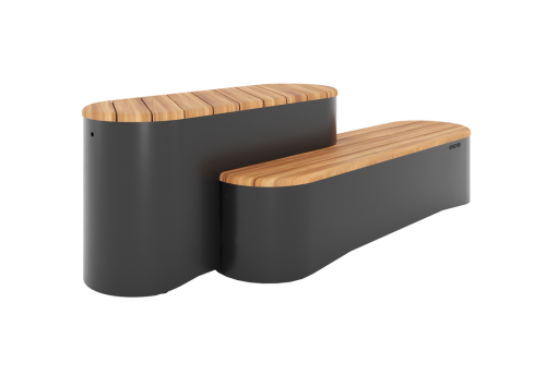 Скамья уличная "Тумба" (2 секции) фото 2