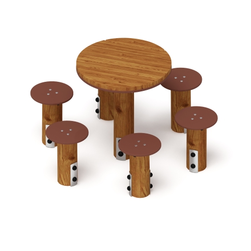 Столик взрослый (лиственница темный) МФ 32.01.05-Л.И1.01 фото 3