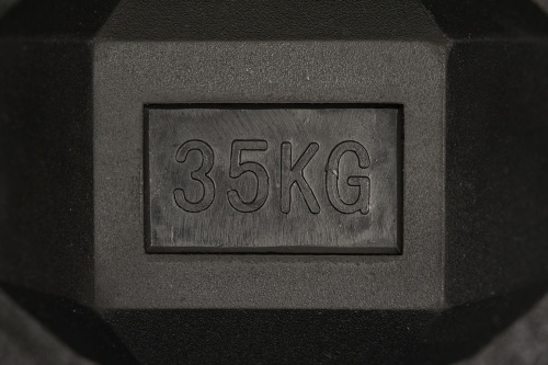Обрезиненная гантель для кроссфита 35 кг фото 4