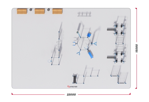 Воркаут площадка №8 - 22х15 метров (330 кв.м.) фото 3
