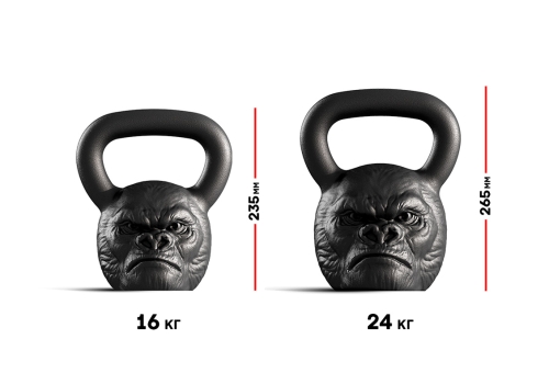 Дизайнерская гиря Горилла 24 кг фото 4