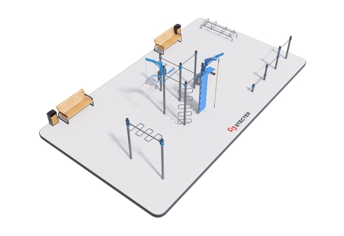 Воркаут площадка №1 - 14х8 метров (112 кв.м.) фото 2