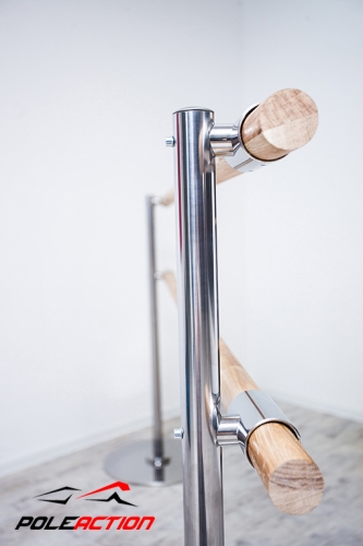 2-х уровневый мобильный (переносной) хореографический станок «Элегант» (нерж. сталь) фото 5