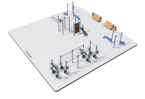 Воркаут площадка №9 - 16х16 метров (256 кв.м.)