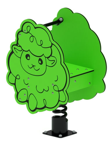 Качалка на пружине Барашек (зеленый) ИО 22.01.11-02 фото 3