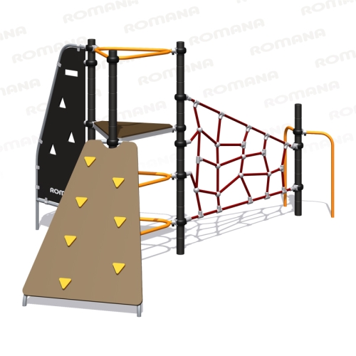 Romana Детский спортивный комплекс с канатным лазом Серия треугольник Romana 401.27.00 фото 2