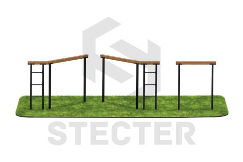 Элемент полосы препятствий "Разрушенный мост из 3-х элементов" фото 4