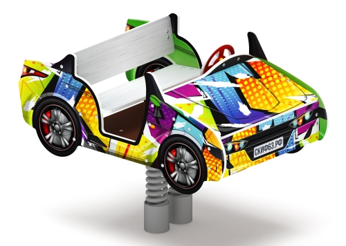 Кабриолет - Качалка на пружине двухместная машинка - ИО 23.03.02-02.И1 фото 3