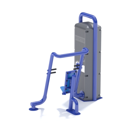 Уличный инклюзивный грузоблочный тренажер "Жим от груди" сидя фото 2