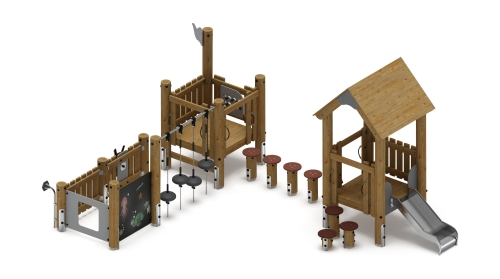 Игровой комплекс (лиственница орех) ДИК 1.24.04-Л.И1.02 фото 5 Игровой комплекс (лиственница орех) ДИК 1.24.04-Л.И1.02 фото 5
