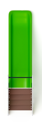 Горка пластиковая - ИО 42.01.05-01 - (салатовый скат) (Полянка) H=900 фото 4