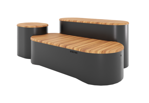 Скамья уличная "Тумба" (3 секции)