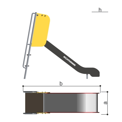 Romana Горка h 950, скат нержавейка Romana 110.22.00 фото 2