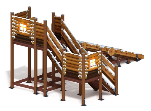 Горка Зима (коричневый)(под анкера) - ИО 49.01.02-03.И1 - Н=2000 фото 2