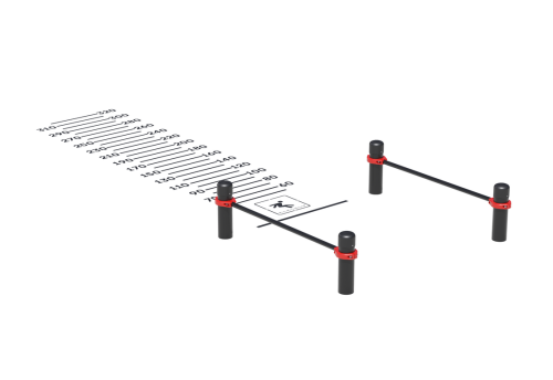 Организационная зона безопасности и нанесённая разметка не менее чем 320 см (для выполнения испыт