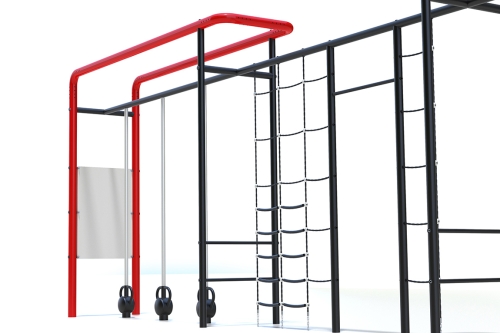 Комплекс Тренажер с функциональными кольцами, сетью и гирями фото 6