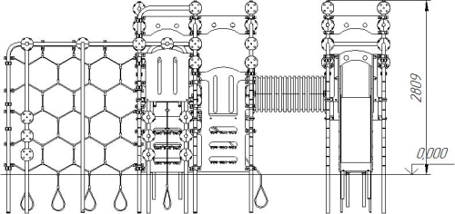 Romana Детский спортивно-игровой комплекс с канатным лазом серия "Сфера" Romana 057.28.00 фото 6