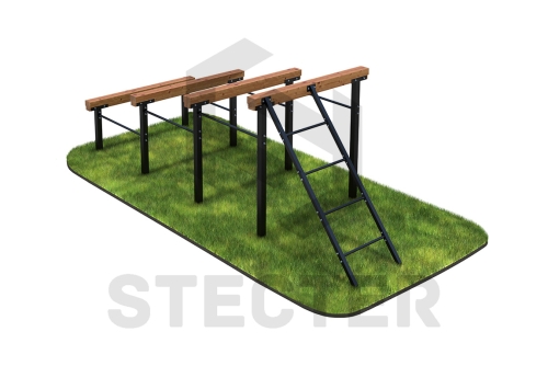 Элемент полосы препятствий "Разрушенная лестница"