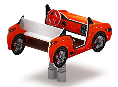 Кабриолет - Качалка на пружине двухместная машинка - ИО 23.03.02-01 фото 3