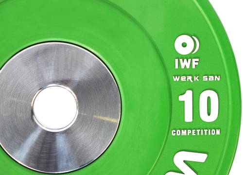Диск соревновательный 10 кг WERK SAN (сертификат IWF) фото 2