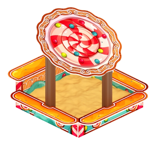 Песочница с навесом Ромашка (Пряничный домик) - ИО 5.01.06-03