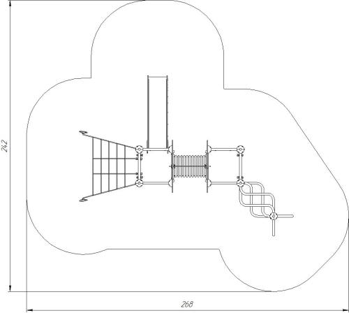 Romana Детский спортивно-игровой комплекс с горкой серия "Сфера" Romana 057.21.00 фото 5
