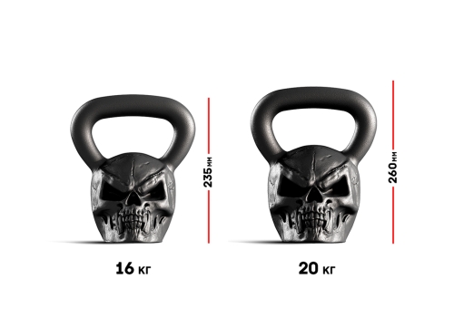 Дизайнерская гиря Череп 16 кг фото 4