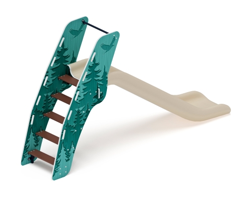 Горка пластиковая - ИО 42.01.01-04 - (бежевый скат) H=1200 (Тайга) фото 2