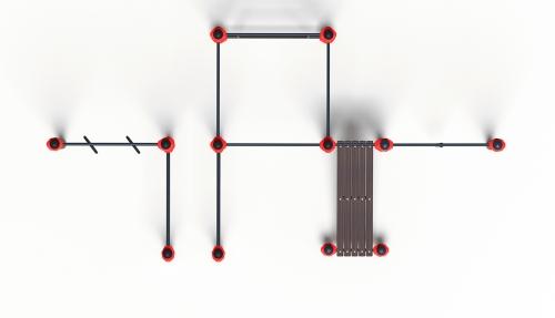 Гимнастический комплекс для воркаута  с уличными брусьями «Мастер» (PAW-47) фото 7