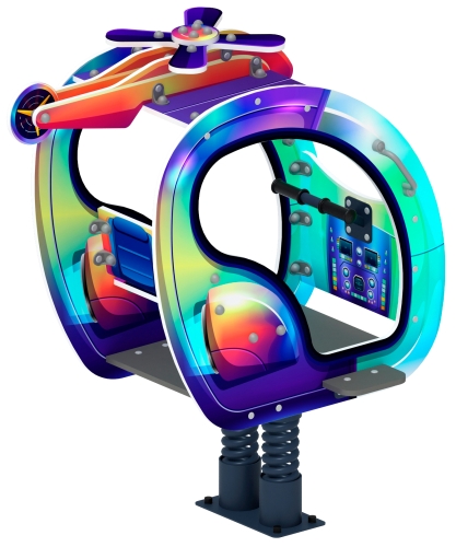 Вертолетик - Качалка на пружине (Хамелеон) - ИО 23.03.04-02 фото 2