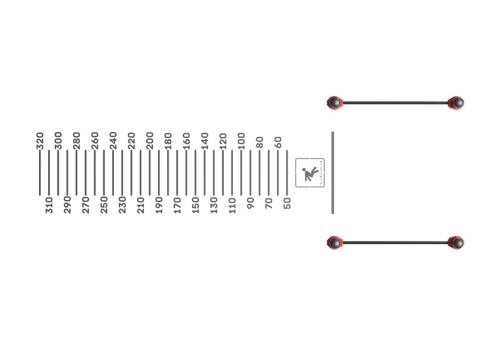 Организационная зона безопасности и нанесённая разметка не менее чем 320 см (для выполнения испыт фото 2