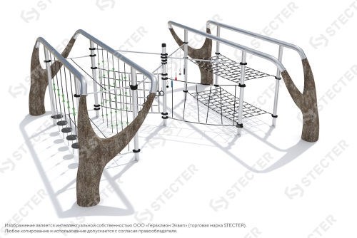 Уличный воркаут комплекс "Деревья". Тип 4 - 6,75х6,12 метров (41,3 кв.м.) фото 2