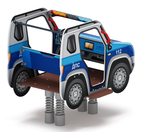 Джип ДПС - Качалка на пружине двухместная машинка - ИО 23.03.05-11 фото 2