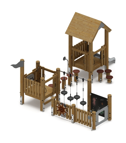 Игровой комплекс (лиственница орех) ДИК 1.24.04-Л.И1.02 Игровой комплекс (лиственница орех) ДИК 1.24.04-Л.И1.02
