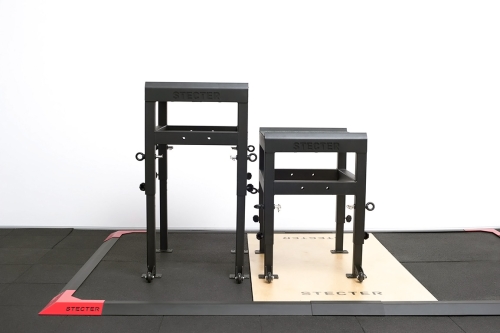 Тяжелоатлетические плинты для штанги с регулировкой по высоте 85-115 см (пара) фото 15